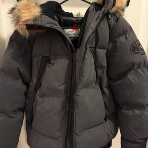 Zavetti Canada Puffer Jacket Faux Fur Hood L